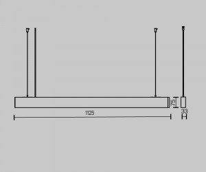 Подвесной светильник Technical P051PL-36W2.7-6K-B