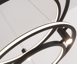 FL5544/2+6 BK черный 90W 3000K/4200K/6400K D600/400*1300 (без ПДУ)