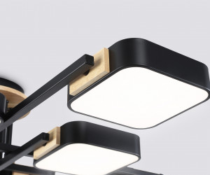 FL4890/8 BK/WD черный/дерево 144W 3000-6000K 960*960*160 (без ПДУ)