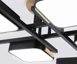 FL4890/8 BK/WD черный/дерево 144W 3000-6000K 960*960*160 (без ПДУ)