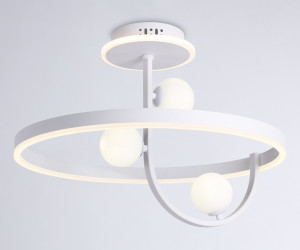 FL66261/1+3 WH белый 56W 3000K-6400K+G9/3 D500*358 (ПДУ ИК)