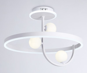 FL66261/1+3 WH белый 56W 3000K-6400K+G9/3 D500*358 (ПДУ ИК)