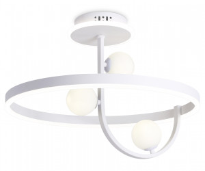 FL66261/1+3 WH белый 56W 3000K-6400K+G9/3 D500*358 (ПДУ ИК)