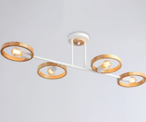 TR8247/4 WH/LWD белый/светлое дерево E27/4 max 40W 840*360*220