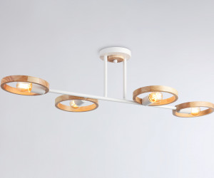 TR8247/4 WH/LWD белый/светлое дерево E27/4 max 40W 840*360*220