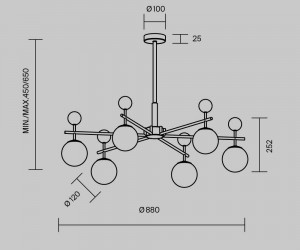 Подвесной светильник Maytoni MOD436PL-07BS