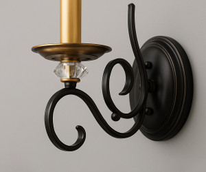 Настенный светильник PL2909-1W BK+AB 000067343