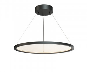 Подвесной светильник горизонтальный VEIL, 35 Вт, ?600?В1500 мм, LED 2700-6000K, IP20, пульт Д/У (в комплекте), черный, алюминий, акрил