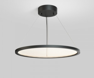 Подвесной светильник горизонтальный VEIL, 35 Вт, ?600?В1500 мм, LED 2700-6000K, IP20, пульт Д/У (в комплекте), черный, алюминий, акрил