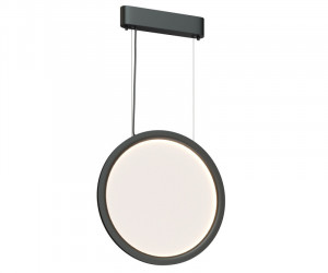 Подвесной светильник вертикальный VEIL, 25 Вт, ?450?1950 мм, LED 2700-6000K, IP20, пульт Д/У (в комплекте), черный, алюминий, акрил