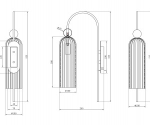 Настенный светильник (бра) Maytoni MOD302WL-01CG