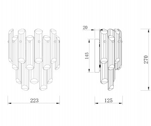 Настенный светильник (бра) Maytoni DIA200WL-02G