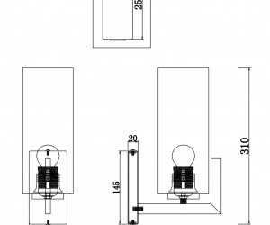 Настенный светильник (бра) Maytoni MOD089WL-01BS