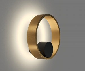 DK5060-BK+SG Бра ORBIT, IP20, 3000К, LED, 10 Вт, черный + сатинированное золото, алюминий