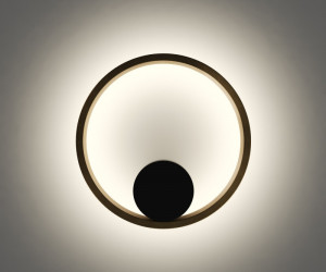 DK5060-BK+SG Бра ORBIT, IP20, 3000К, LED, 10 Вт, черный + сатинированное золото, алюминий