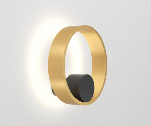 DK5060-BK+SG Бра ORBIT, IP20, 3000К, LED, 10 Вт, черный + сатинированное золото, алюминий