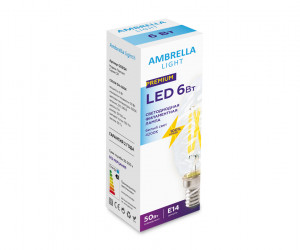 Лампа Filament LED C35 6W E14 4200K (50W) 220-240V
