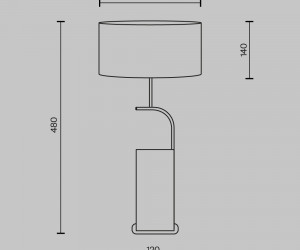 Настольный светильник Maytoni MOD437TL-02B