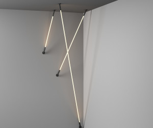 DK7502-BK Cветильник-трос в оплетке FLEX со светодиодом 2м 24V DC 35W 360° 3000К IP20 черный Цветопередача: &amp;amp;gt;90, Световой поток: 1540Лм