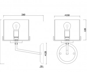 Настенный светильник (бра) Freya FR5096WL-01CH