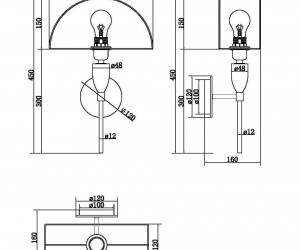 Настенный светильник (бра) Maytoni Z034WL-01BS