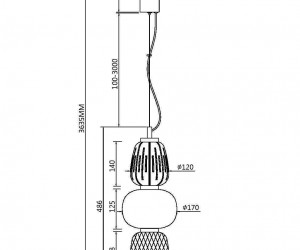 Подвесной светильник Maytoni MOD267PL-L28CH3K