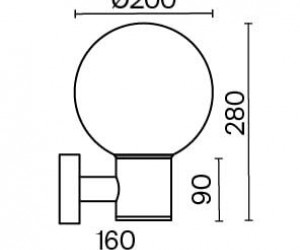 Настенный светильник (бра) Outdoor O598WL-01B