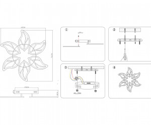 FA459/6 WH белый 90W 560*480*80 (ПДУ РАДИО 2.4)