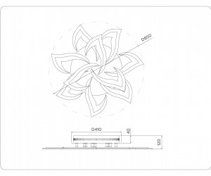 FA4474/7+3 BK черный 112W 3000+6400K/4200K/6400+3000K D850*120 (ПДУ ИК)