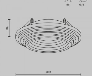 Встраиваемый светильник Technical DL004-1-01-W-1