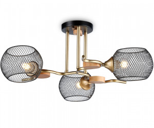 TR80164/3 BK/GD черный/золото E27/3 max 40W D580*220