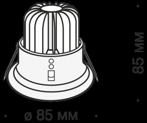 Встраиваемый светильник Technical DL034-2-L8B