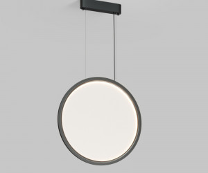 Подвесной светильник вертикальный VEIL, 35 Вт, ?600?2100 мм, LED 2700-6000K, IP20, пульт Д/У (в комплекте), черный, алюминий, акрил