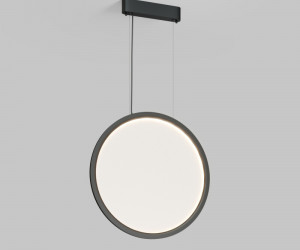 Подвесной светильник вертикальный VEIL, 35 Вт, ?600?2100 мм, LED 2700-6000K, IP20, пульт Д/У (в комплекте), черный, алюминий, акрил