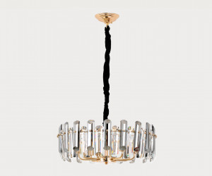 TR5304/8 GD/CL золото/прозрачный E14/8 max 40W D500*615