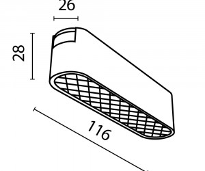 Трековый светильник Technical TR084-1-6W4K-B