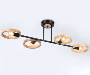 TR8248/4 BK/LWD черный/светлое дерево E27/4 max 40W 840*360*220