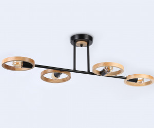 TR8248/4 BK/LWD черный/светлое дерево E27/4 max 40W 840*360*220