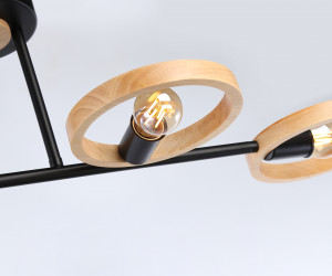 TR8248/4 BK/LWD черный/светлое дерево E27/4 max 40W 840*360*220