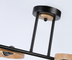 TR8248/4 BK/LWD черный/светлое дерево E27/4 max 40W 840*360*220