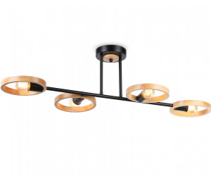 TR8248/4 BK/LWD черный/светлое дерево E27/4 max 40W 840*360*220