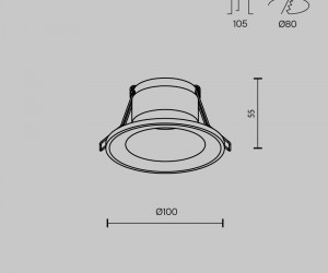 Встраиваемый светильник Technical DL094-GU10-W