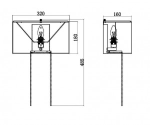 Настенный светильник (бра) Maytoni MOD151WL-01G