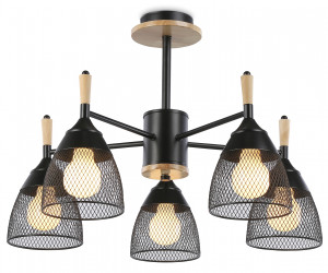 TR8015/5 BK черный E27*5 max 40W D600*385