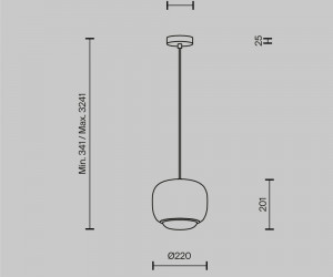 Подвесной светильник Maytoni MOD466PL-L12B3K
