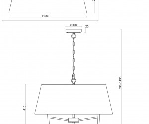 Подвесной светильник Freya FR2190PL-05N1