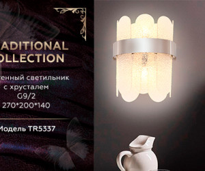 TR5337/2 CH/FR хром/матовый G9/2 max 40W 270*200*140