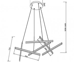 Подвесной светильник Maytoni MOD016PL-L80BK