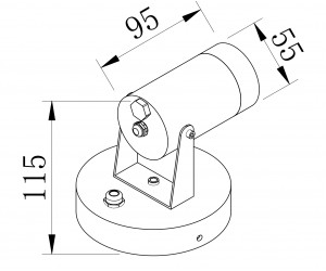 Настенный светильник (бра) Outdoor O025WL-01B