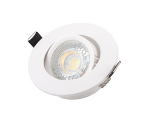 DK3020-WH Встраиваемый светильник, IP 20, 10 Вт, GU5.3, LED, белый, пластик